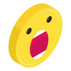 Modern style icon of astonished emoji 