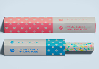 Top View Triangle Mailing Tube With Poster