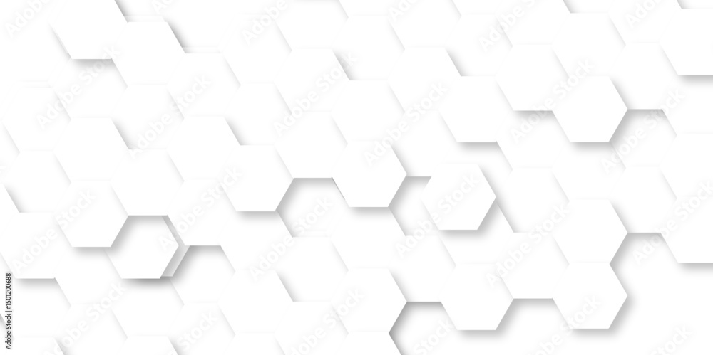Poster hexagonal grid tile and mosaic structure mess cell. abstract hexagon seamless background. background