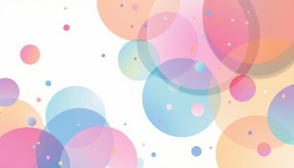 Abstract illustration of colorful translucent circles overlapping each other, forming a beautiful and dynamic pattern