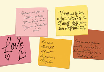 Customizable Sticky Notes Mockup Set