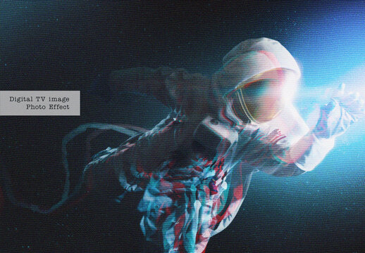 Digital Tv Image Photo Effect