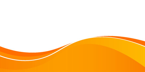 Orange and white business wave banner background. background of overlapping waves. eps 10
