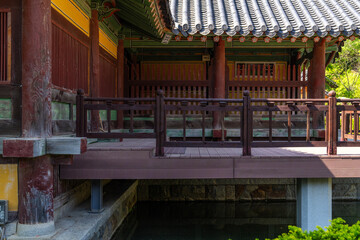 exterior of the traditional Korean building in the Buddhist temple