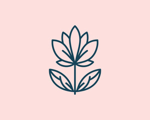 Stylish flower icon