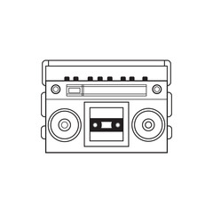 Boom boxes simple vector art illustration