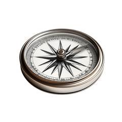 Compass Navigation Tool Silver Antique Metal Adventure Travel Find on transparent background