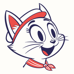 cartoon cat with a smile