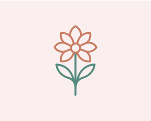 Modern floral logo