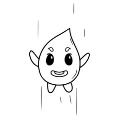 water character illustration hand drawn outline vector