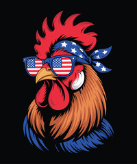Patriotic Rooster T-Shirt