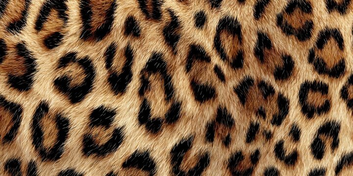 leopard print fur seamless pattern, realistic texture