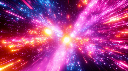 Fototapeta premium Surreal psychedelic art with trippy swirls and electric color tones