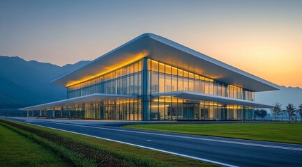 Obraz premium sunset in the city