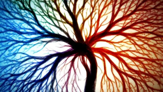 Mind map forming and dissolving with emotion