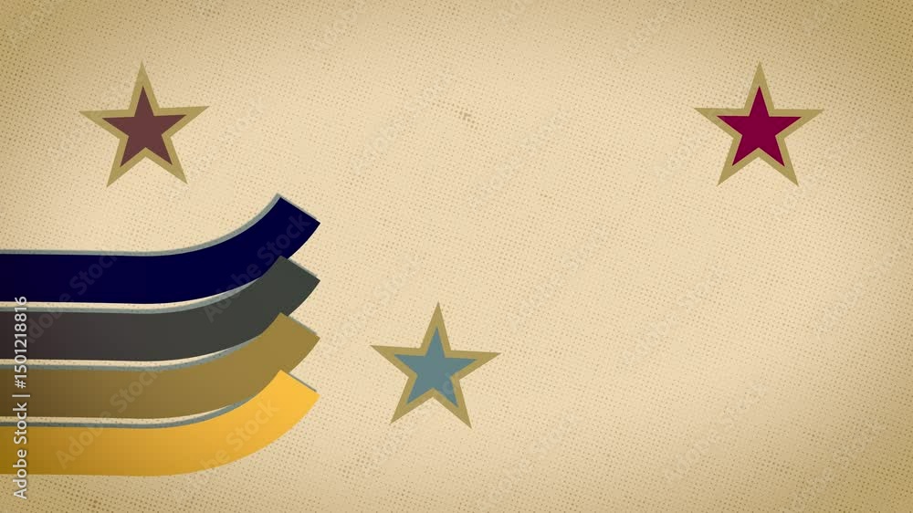 Poster vibrant retro background with curving lines in a warm to cool gradient. subtle texture adds vintage 