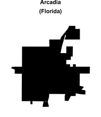 Arcadia (Florida) blank outline map