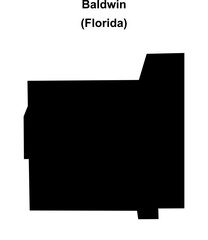 Baldwin (Florida) blank outline map