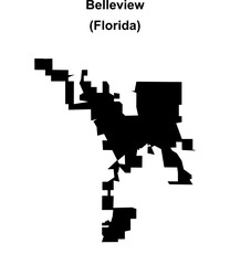 Belleview (Florida) blank outline map