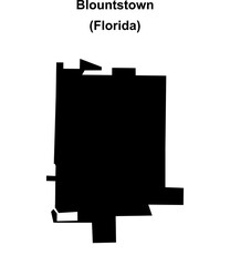 Blountstown (Florida) blank outline map