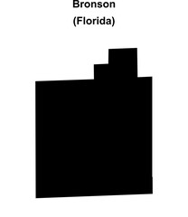 Bronson (Florida) blank outline map