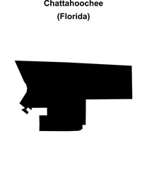 Chattahoochee (Florida) blank outline map