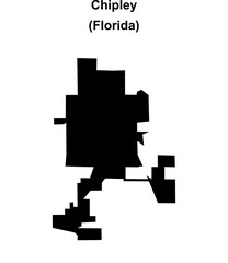 Chipley (Florida) blank outline map