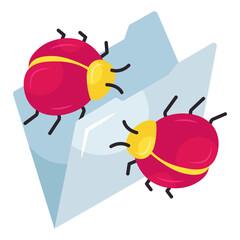 A unique design icon of folder bug