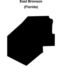 East Bronson (Florida) blank outline map