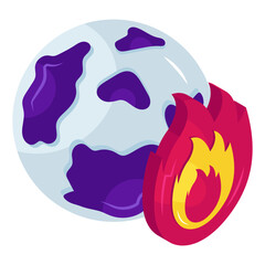 An icon design of global warming 