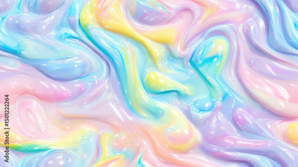 Canvas Prints pastel swirl: a dreamy, abstract image featuring a mesmerizing swirl of pastel colors, creating a vi
