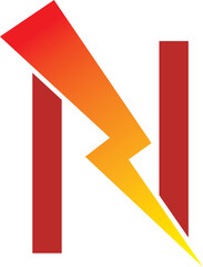 Power Energy Lightning N Logo