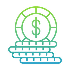 Stack of Dollar Coins Icon
