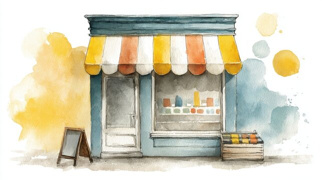 Digital storefront with featured item banner highlighting e-commerce and web branding
