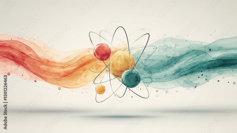 Poster quantum chip close-up with entangled lines symbolizing precision and advanced research