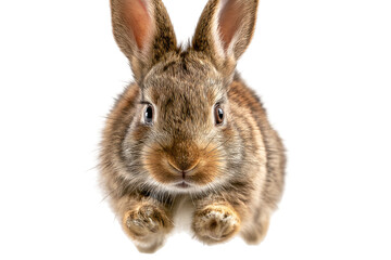 Fototapeta premium Brown bunny portrait isolated on transparent background