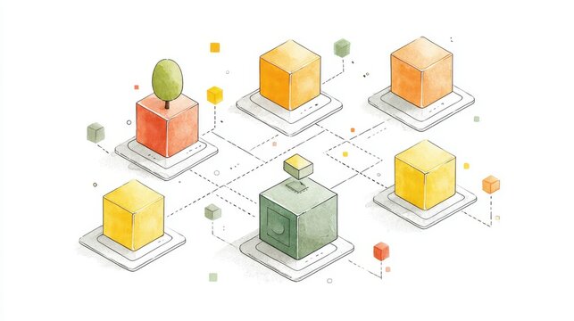 Parallel processing concept with qubit flow emphasizing computing enhancement
