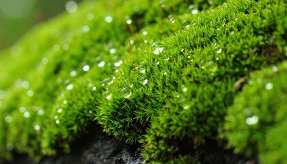 green grass with dew drops
