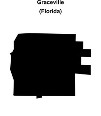 Graceville (Florida) blank outline map