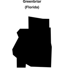 Greenbriar (Florida) blank outline map