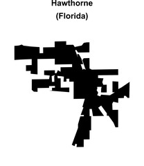 Hawthorne (Florida) blank outline map