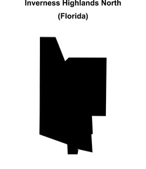 Inverness Highlands North (Florida) blank outline map