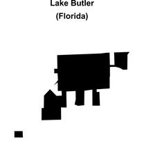 Lake Butler (Florida) blank outline map