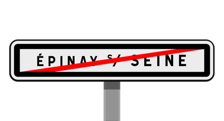 Panneau de sortie Épinay-sur-Seine, Seine-Saint-Denis, Île-de-France