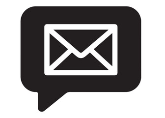 Chat icon logo silhouette vector, vector icon for comment, chat box dialogue logo silhouette icon vector illustration, social media logo icon silhouette vector on white background.