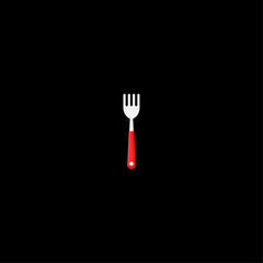 Cutlery icon flat vector design. 