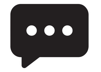 Chat icon logo silhouette vector, vector icon for comment, chat box dialogue logo silhouette icon vector illustration, social media logo icon silhouette vector on white background.