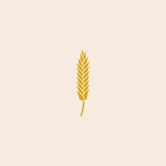 Wheat icon flat vector design. 