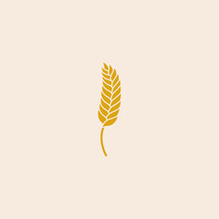 Wheat icon flat vector design. 