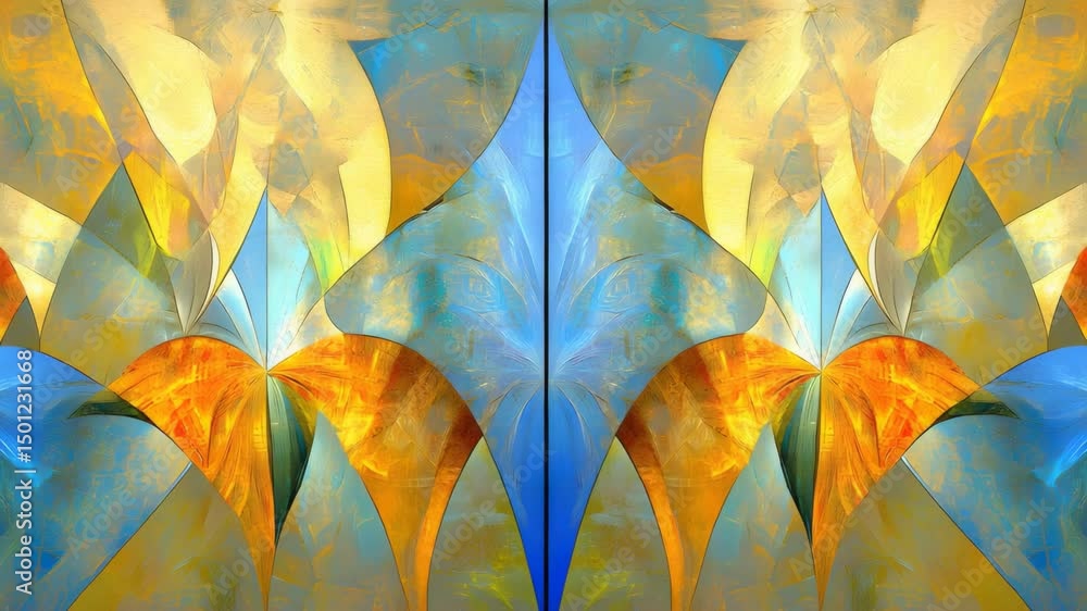 Aufkleber vibrant colorful abstract painting showcasing dynamic swirls and patterns in a modern artistic style